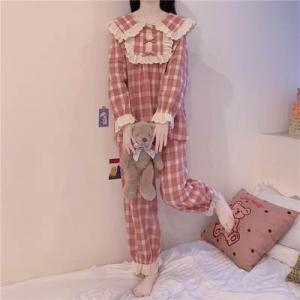 ルームウェア レディース パジャマ ネグリジェ 袖あり 長袖 ラウンドネック フレア 細身 ストレー...