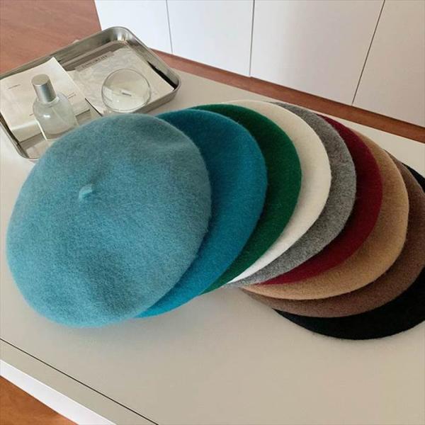 帽子 レディース ベレー帽 秋 春 カラバリ豊富 秋カラー 春カラー くすみカラー 大人カラー 緑 ...