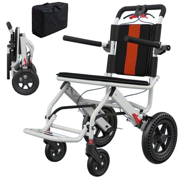 YLOVABLE 軽量車椅子 介助型 アルミ製 折りたたみ式 介護 車椅子 軽量アルミ製 介護・介助...