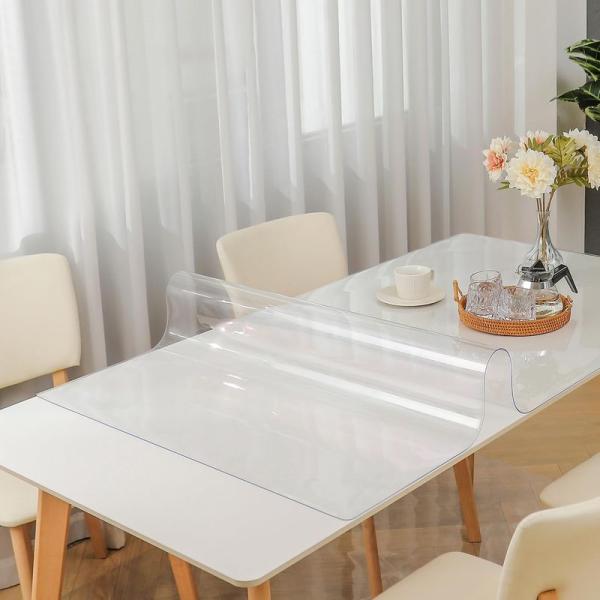 テーブルマット透明 テーブルクロス75*105cm 透明 PVC デスクマット マット テーブルカバ...