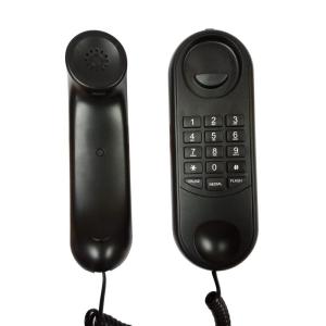 壁掛け電話機, SUNSTEK コイルコードと延長線コードを備えたシンプルな電話, 黒い｜violette-shop
