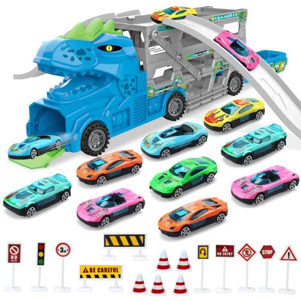 車 おもちゃ 恐竜 おもちゃ プラレール レール 建設車両 セット ミニカー トラック 組み立て お...
