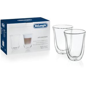 デロンギ(DeLonghi)ダブルウォールグラス ラテマキアート 220ml(2個セット) DWG2S-220 透明