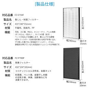 FZ-E75HF FZ-F70DF 加湿空気清...の詳細画像4