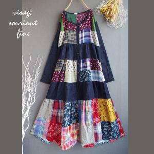 パッチワーク デニムワンピースの商品一覧 通販 Yahoo ショッピング