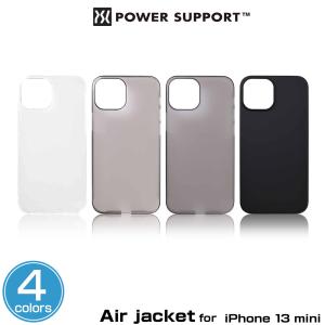iPhone13 mini 保護ケース Air Jacket for アイフォン13ミニ パワーサポート エアージャケット ワイヤレス充電対応 トライタン 薄い 軽い 割れにくい ミニマル