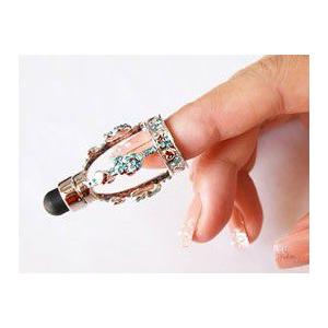 ラインストーン デコレーション 指先装着 タッチペン