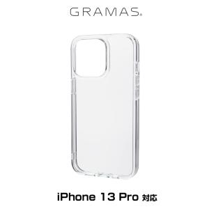 iPhone 13 Pro ガラスハイブリッドケース GRAMAS Glassty Glass Hybrid Shell Case for アイフォン 13 プロ グラマス ワイヤレス充電対応 スクエア型 クリア｜visavis