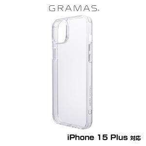 iPhone 15 Plus 背面カバータイプ シェル型ケース GRAMAS COLORS Glassty ガラスハイブリッドケース アイフォーン 15 プラス ワイヤレス充電可｜visavis