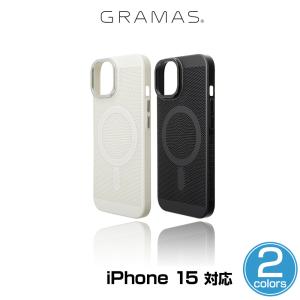 iPhone15 背面型スリムケース GRAMAS COLORS Mag Mesh ウルトラスリムケース for アイフォーン 15 グラマス MagSafe対応 耐衝撃｜visavis