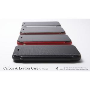 スマホケース ディーフDeffiPhone6用レザーケース（カーボンファイバーと本革レザー）Carbon Fiber & Genuine Leather Case｜visavis