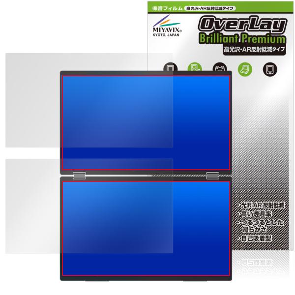 InnoView デュアルモバイルモニター INVPM509-02B 保護フィルム OverLay ...