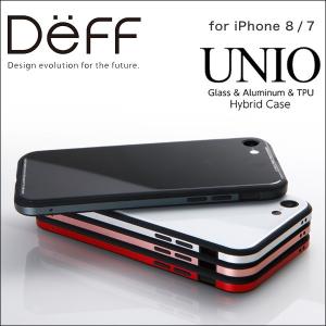 スマホケース iPhone 8 / iPhone 7 用 Glass ＆ Aluminum ＆ TPU Hyblid Case UNIO for iPhone 8 / iPhone 7 iPhoneケース