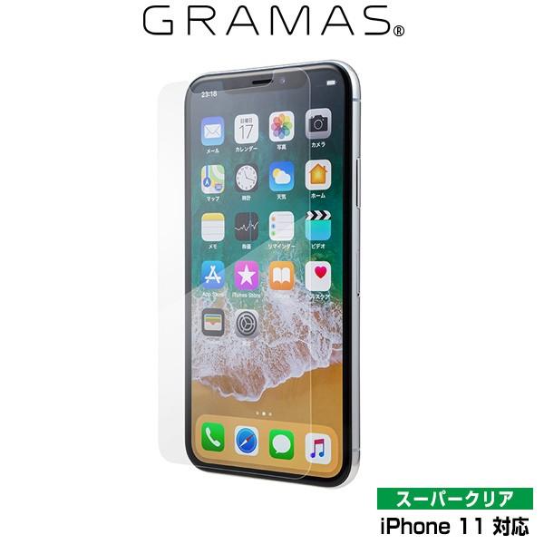 iPhone11 ガラスフィルム GRAMAS Protection Glass Normal fo...