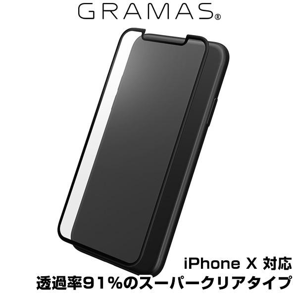 iPhone X 用 GRAMAS Protection Full Cover Glass AGC ...
