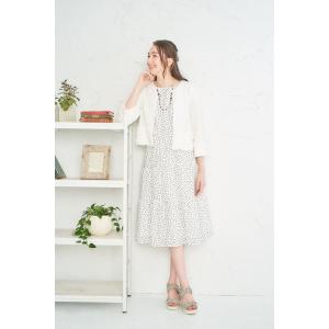 カタログ掲載品！麻混裾フリルノーカラージャケット＊GALLERY