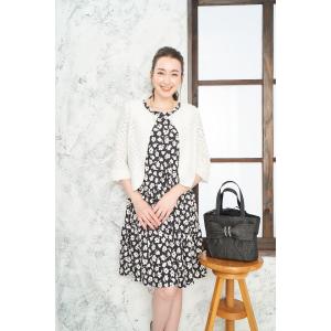 カタログ掲載品！襟ぐりフリルデザイン　レース素材ノーカラージャケット＊GALLERY