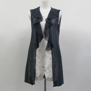 人気デザインラッフルフリル切替ジレ＊GALLERY VISCONTI