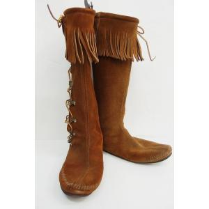 MINNETONKA ミネトンカ  ニーハイブーツ  39 ブラウン 中古