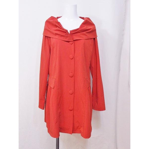 LA MONET コート　裏地なし オレンジブラウン系