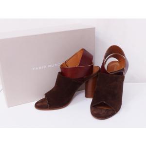 新品 FABIO RUSCONI ファビオルスコーニ オープントゥバックジップ 