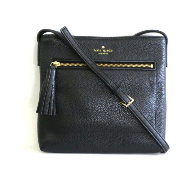 kate spade ケイトスペードニューヨーク  クロスボディ　ショルダーバッグ　シボ革　タッセル...