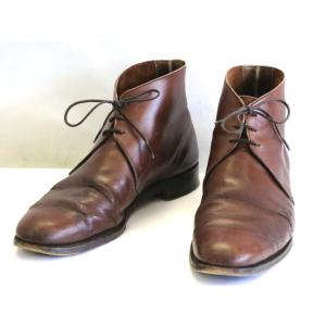 ＜レア＞ POULSEN SKONE ポールセンスコーン ジョージクレバリー レザー チャッカブーツ メンズ 75