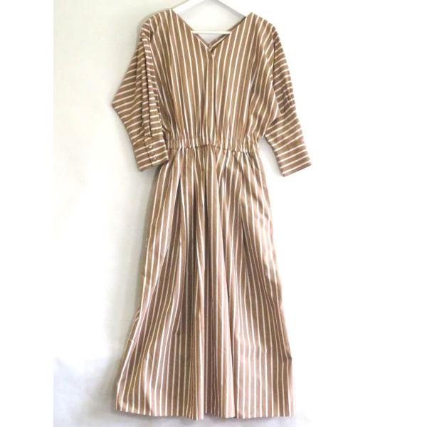 BEAUTY&amp;YOUTH ビューティ&amp;ユース  BY コットンギャザーVネックドルマンスリーブワンピ...