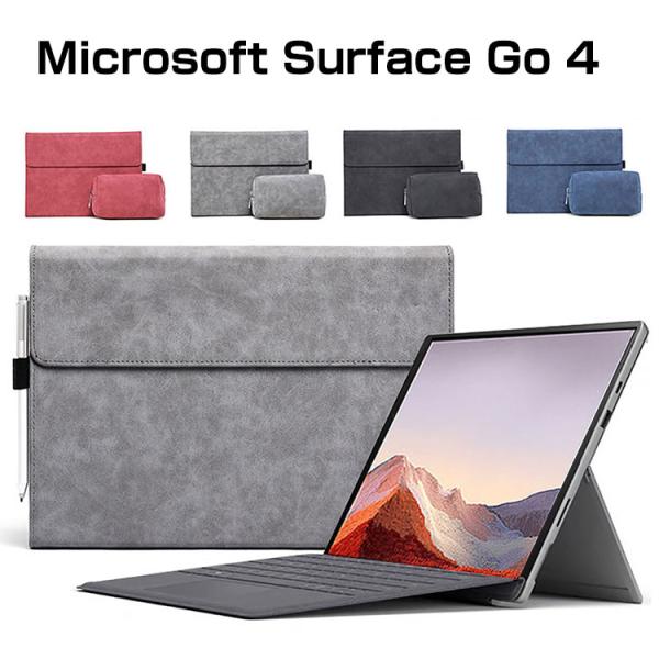 Microsoft Surface Go 4 10.5インチ ケース カバー 手帳型 PUレザー キ...