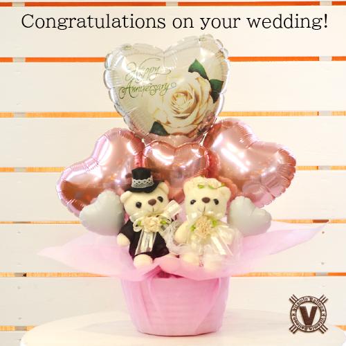 結婚祝い プレゼント バルーンギフト おしゃれ 雑貨 結婚式 バルーン電報 祝電 花 可愛い サプラ...