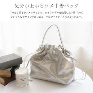 巾着バッグ レディース ショルダーバッグ 小さ...の詳細画像2