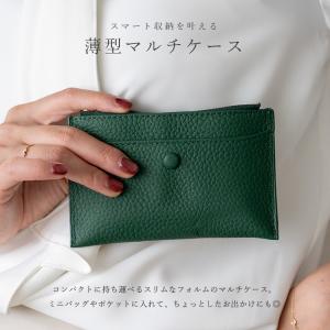 フラグメントケース レディース 薄型 レザー ...の詳細画像2