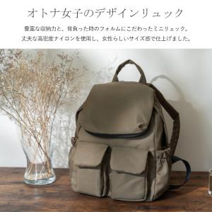 リュック レディース 小さめ 10ポケット 軽...の詳細画像1