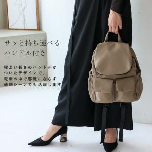 リュック レディース 小さめ 10ポケット 軽...の詳細画像2