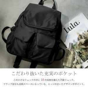 リュック レディース 小さめ 10ポケット 軽...の詳細画像3