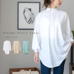 チュニック レディース 長袖 トップス 大人可愛い カジュアル キレイめ フェミニン 華奢見え ゆったり シワになりにくい 2021春夏 vsjc-tw9073