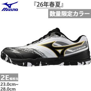 限定カラー 2E幅相当 ミズノ メンズ レディース ウエーブメダル 8 卓球シューズ 81GA2582