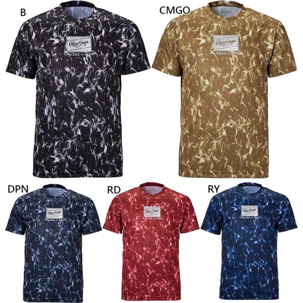 ローリングス メンズ フレイムグラフィックTシャツ 野球ウェア トップス 半袖Tシャツ AST15F...