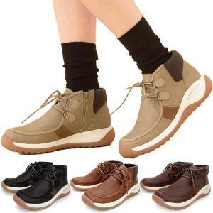 リゲッタ レディース リゲッタカヌー Regettacanoe CCME-002 メモリ サイドジップ モカシン風ショートブーツ カジュアルシューズ ファスナー付き CCME002