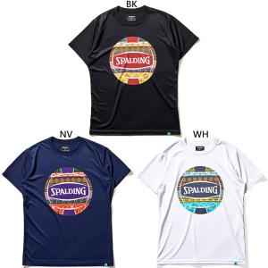 スポルディング メンズ レディース Tシャツ ボヘミアンボール 半袖Tシャツ トップス バレーボールウェア SMT22181V｜vitaliser