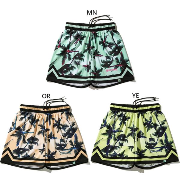 スポルディング メンズ レディース ジャージーショーツ パームツリー バスケットボールウェア バスパ...
