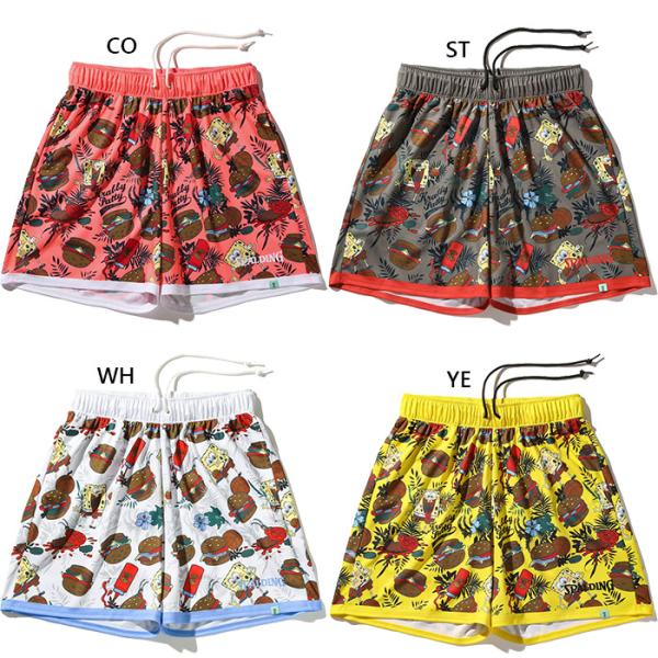 スポルディング メンズ レディース ジャージーショーツ スポンジ・ボブ クラビー パーティ バスケッ...