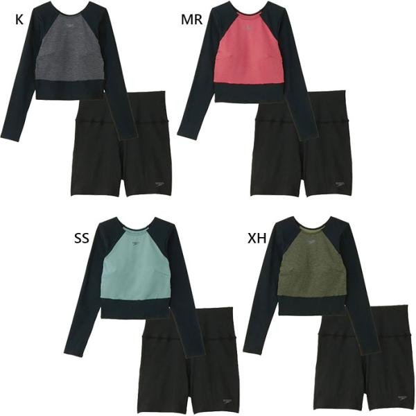 上下セット スピード レディース ミニマムロングスリーブ スイムウエア スイミング 水泳 フィットネ...