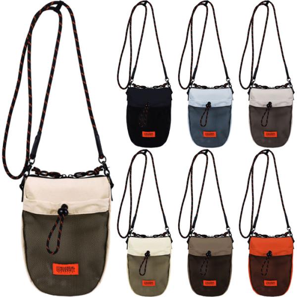 ユニバーサルオーバーオール メンズ レディース フロント メッシュ ミニショルダー ショルダーバッグ...