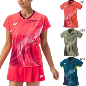 ヨネックス レディース ゲームシャツ テニス バドミントンウェア トップス 半袖 吸汗速乾 UVカット 20769の商品画像