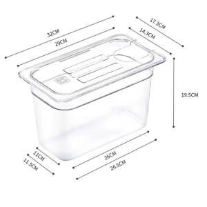 6L 専用タンク 低温調理器 透明 大容量 蓋...の詳細画像1