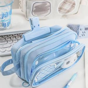 2in1 痛ペンケース クリア 筆箱 小学生 ...の詳細画像2