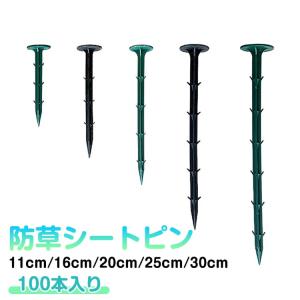 ピン 25cm 防草シート 短め PP杭 押さえピン 押さえ釘 100本セット 除草シート 固定 抑え杭 11cm 30cm 16cm 20cm 農業