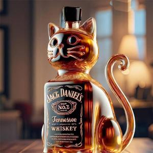 ガラス容器 おしゃれ 猫 300ml ウイスキ...の詳細画像4