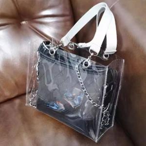 撥水 痛バッグ トートバッグ クリアバッグ 透...の詳細画像4